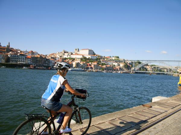 Cyclist in Porto